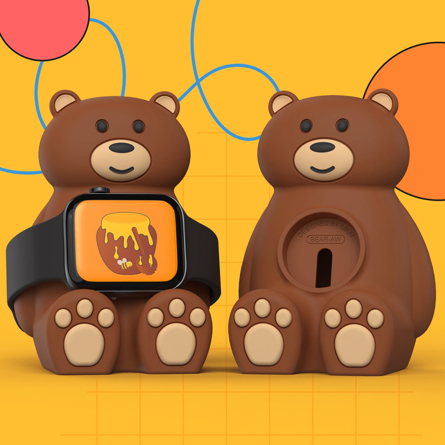 Cute Bear Stand for Apple Watch Charger