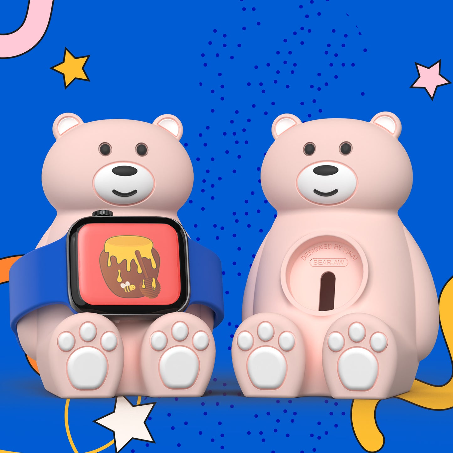 Cute Bear Stand for Apple Watch Charger