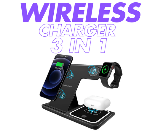 3-in-1 Portable Magnetic Fast Wireless Charger Stand