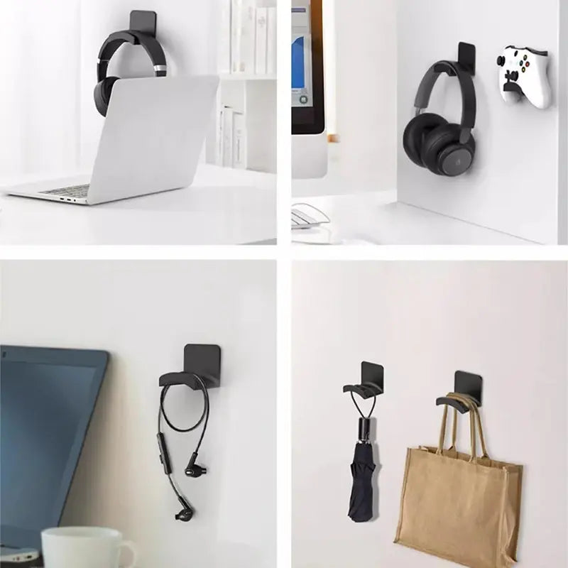 Universal Wall & Desk Mounted Headphone and Controller Holder