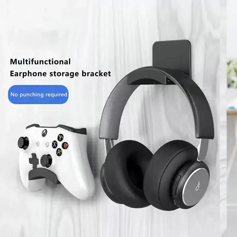 Universal Wall & Desk Mounted Headphone and Controller Holder